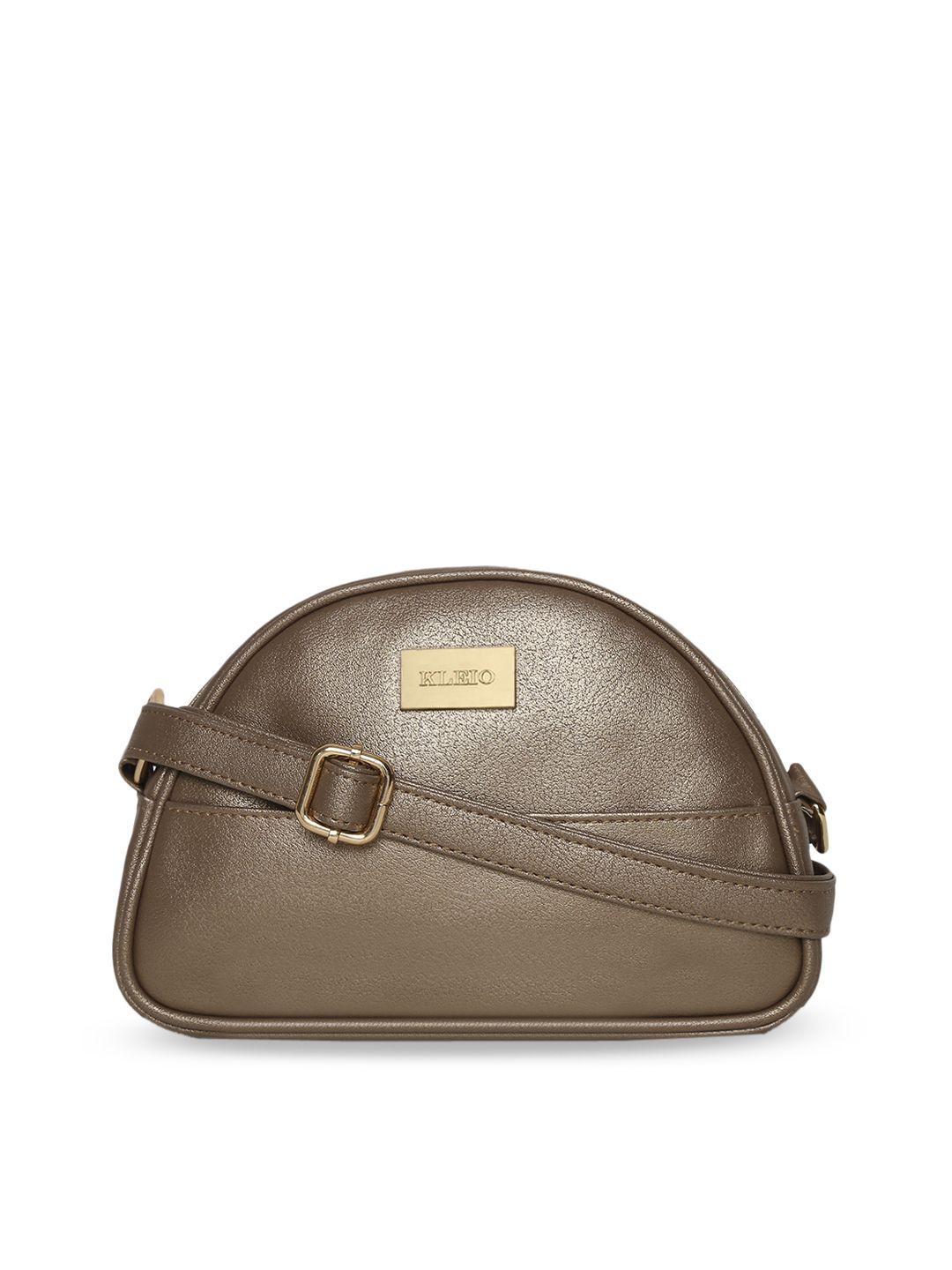 kleio copper-toned solid sling bag