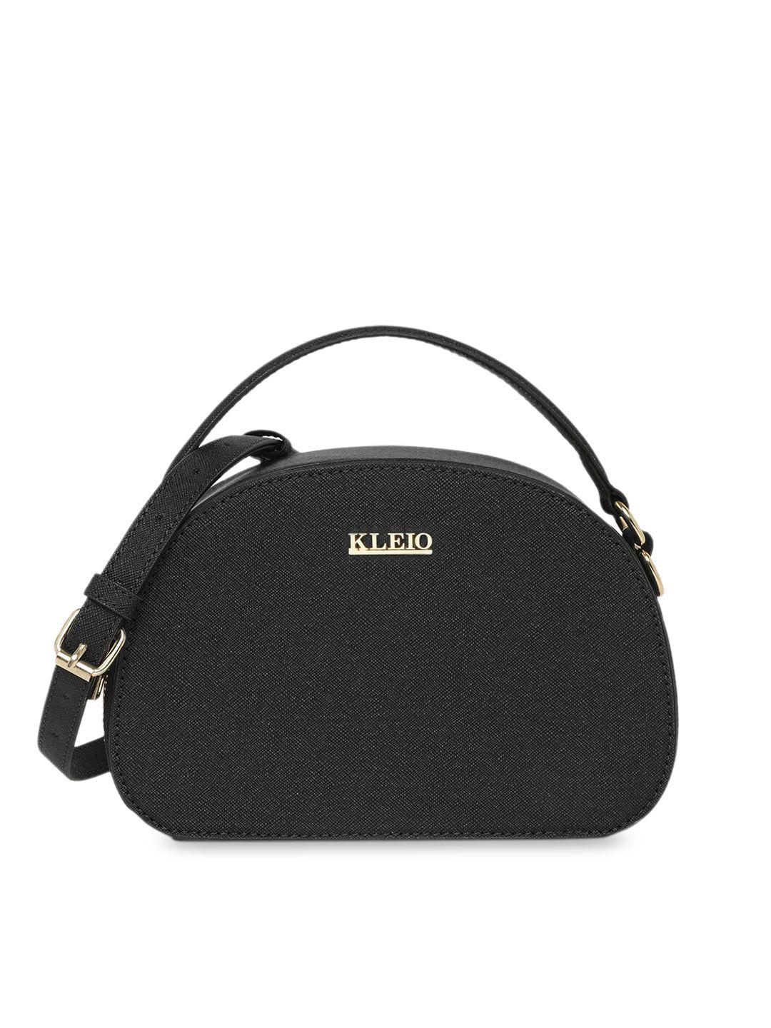 kleio d shape structured top handle bag