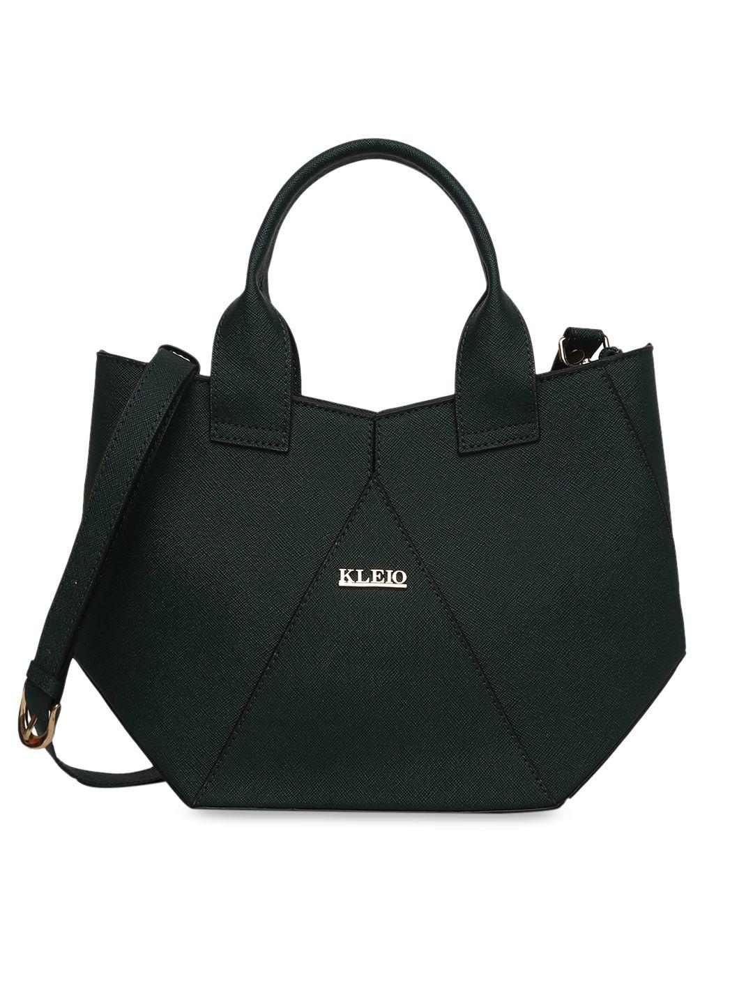 kleio green pu swagger satchel