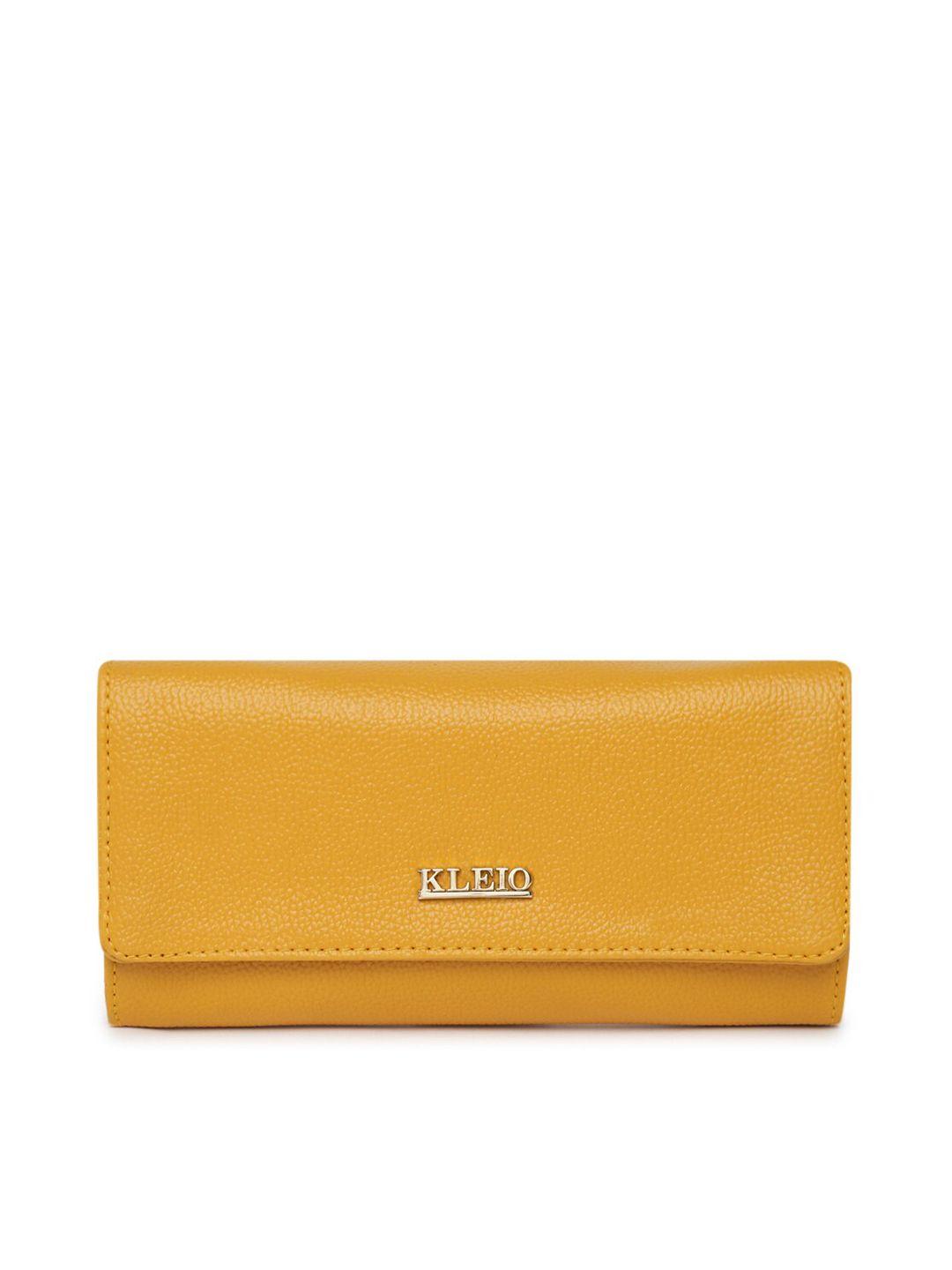 kleio mustard yellow textured purse clutch