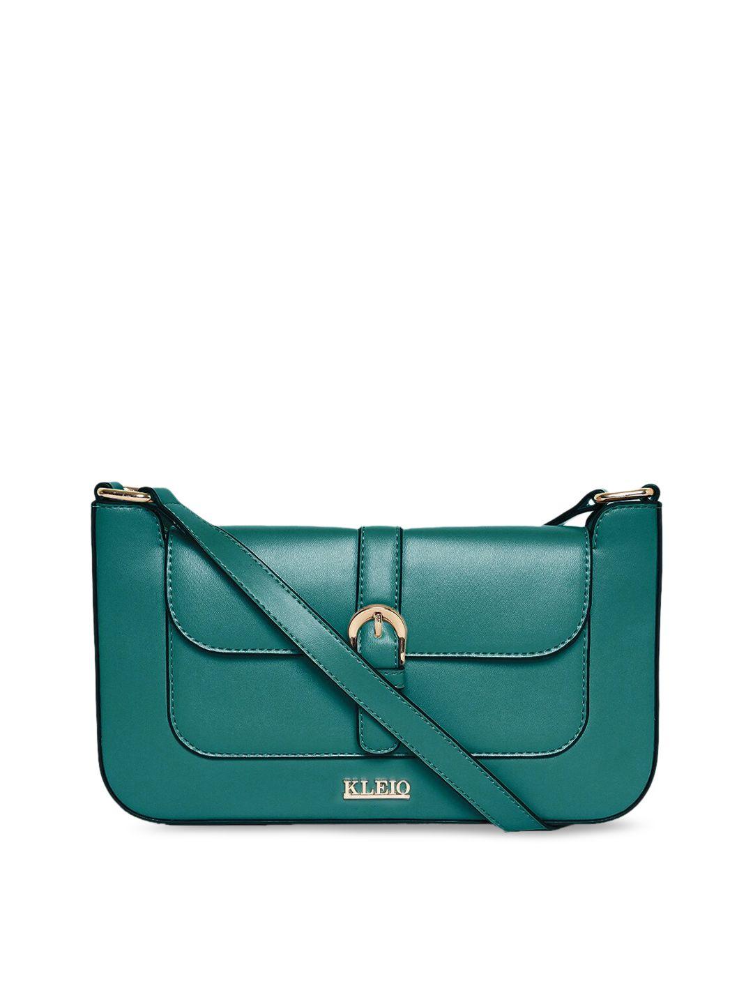 kleio olive green structured sling bag