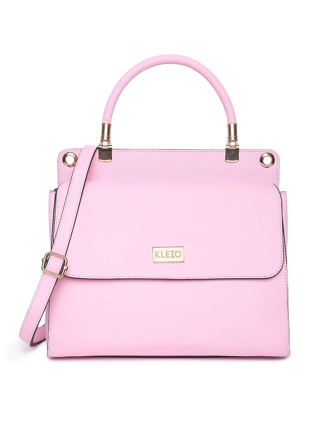 kleio pink pu structured satchel