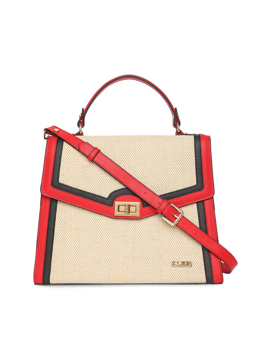 kleio red pu structured satchel