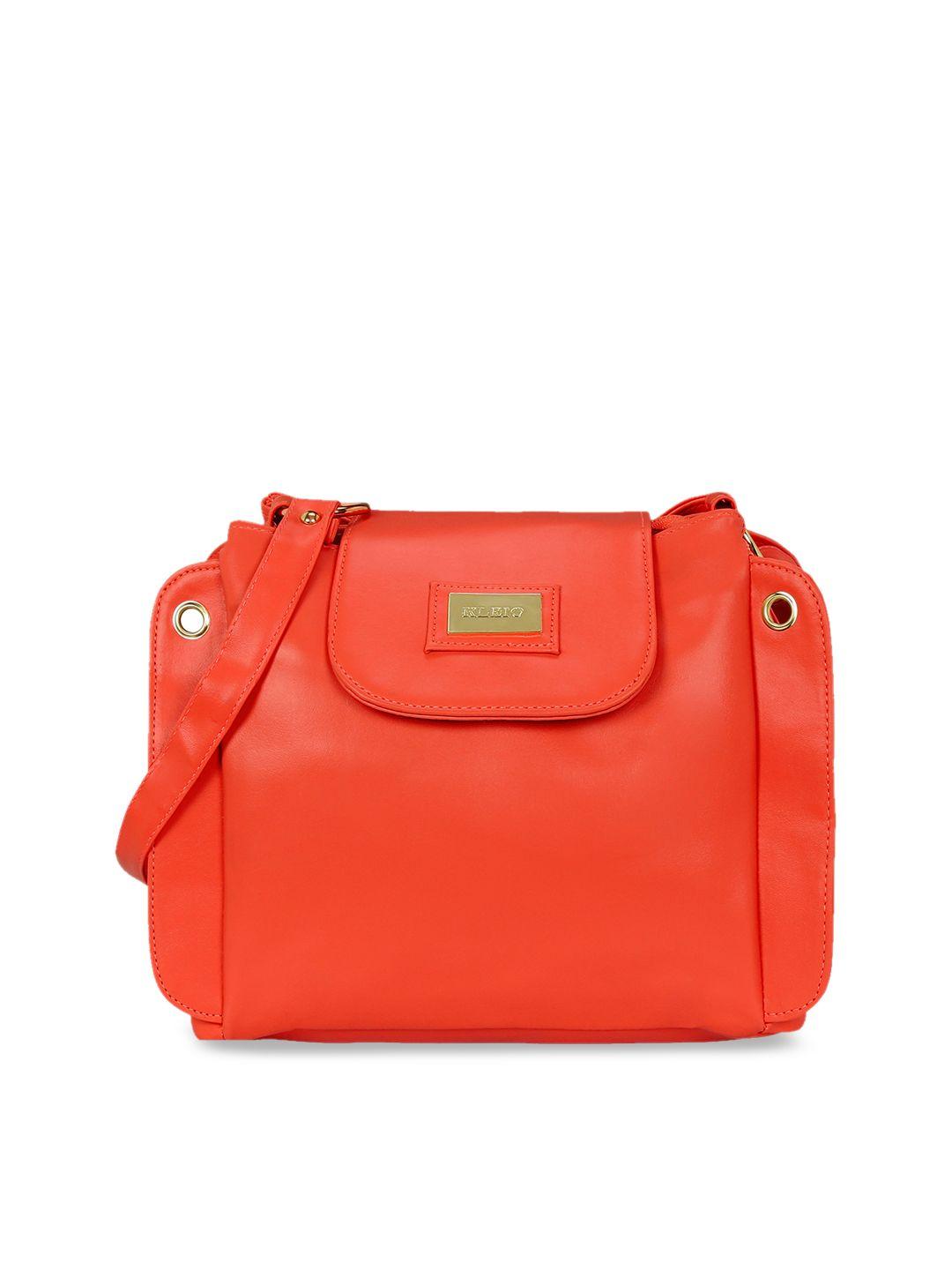 kleio red solid sling bag