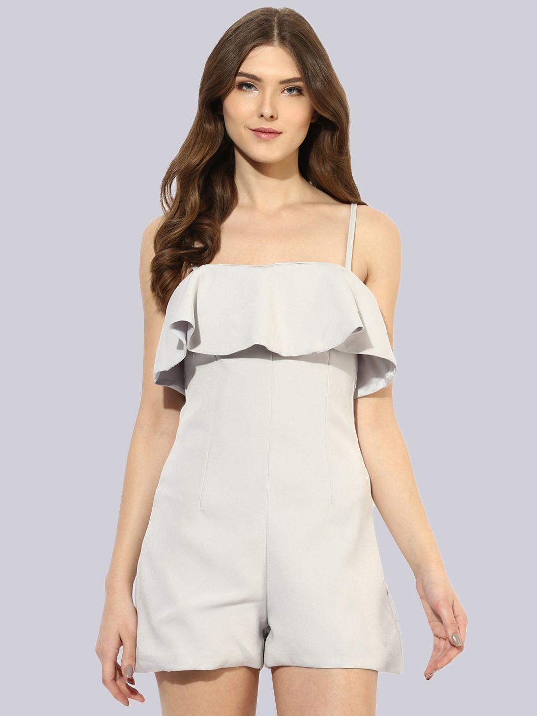 kleio shoulder straps ruffle jumpsuit