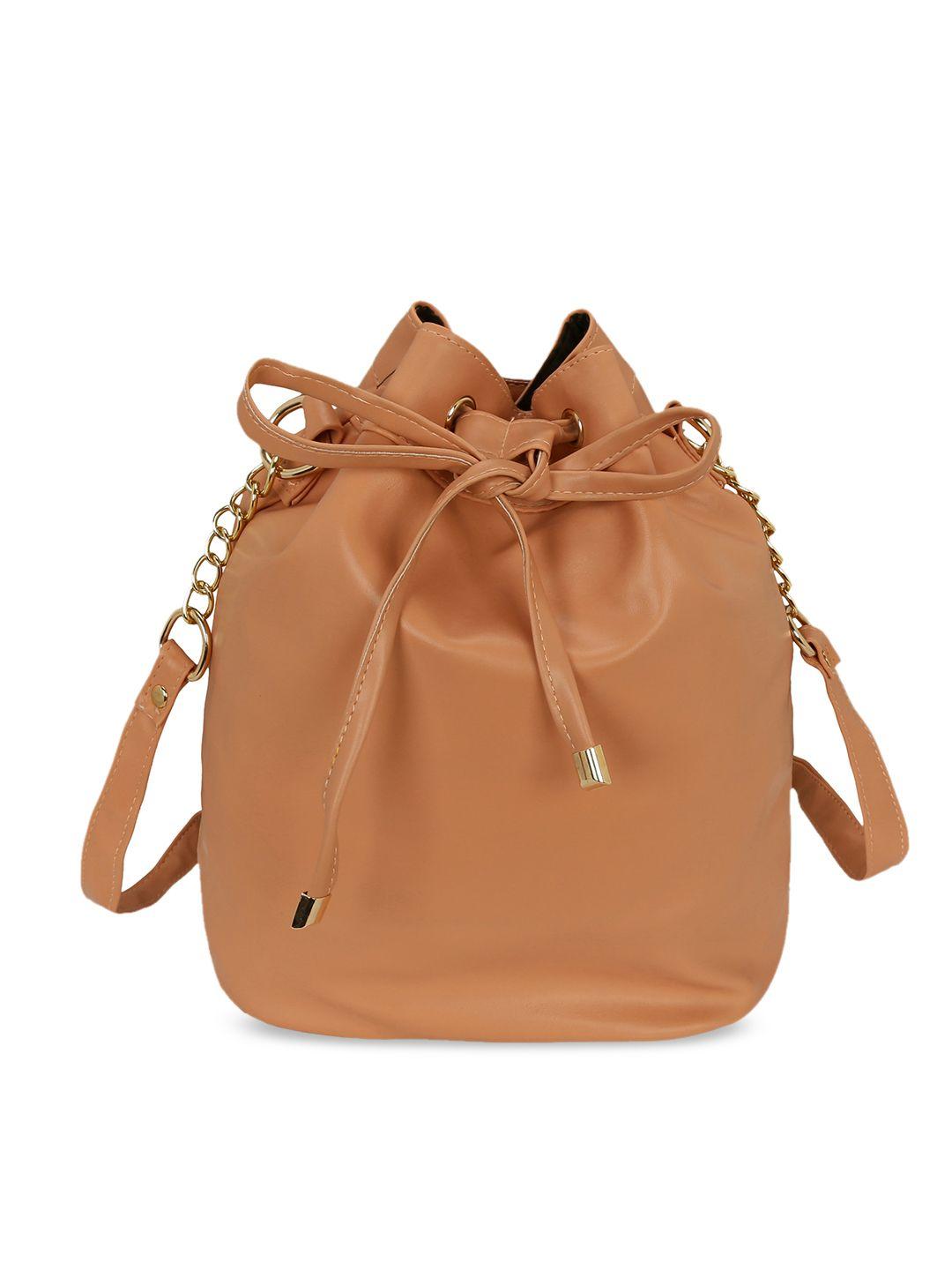 kleio tan brown solid shoulder bag