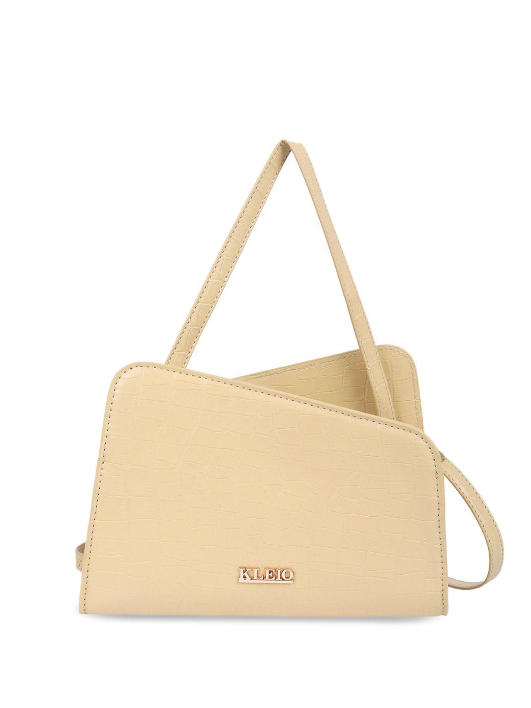 kleio textured structured shoulder bag