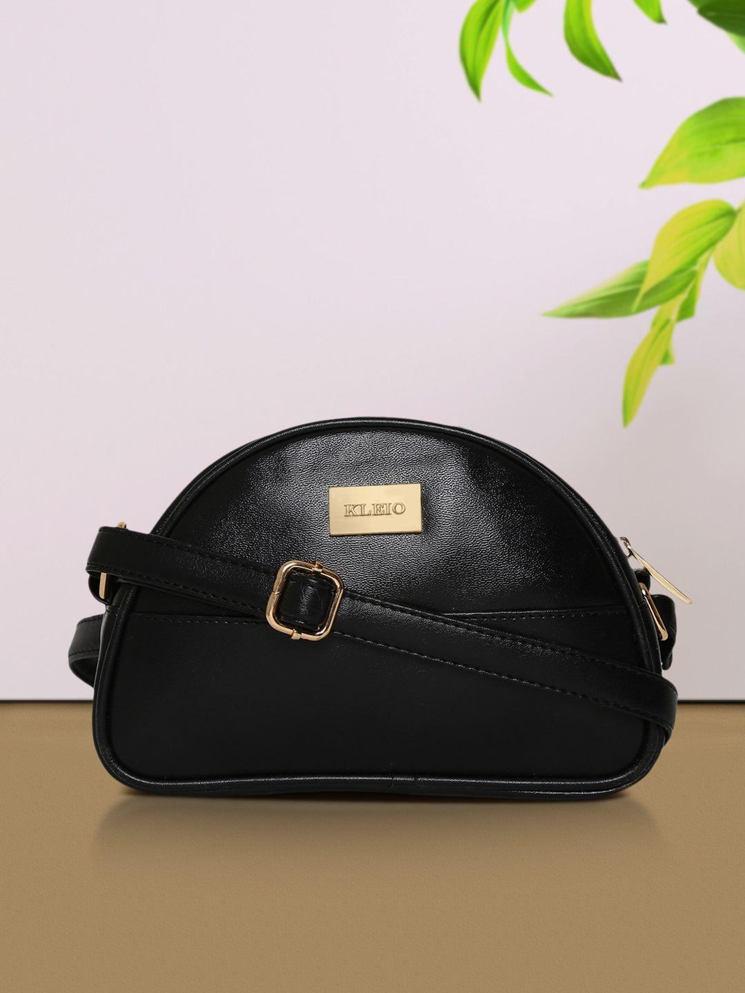 kleio women black solid sling bag