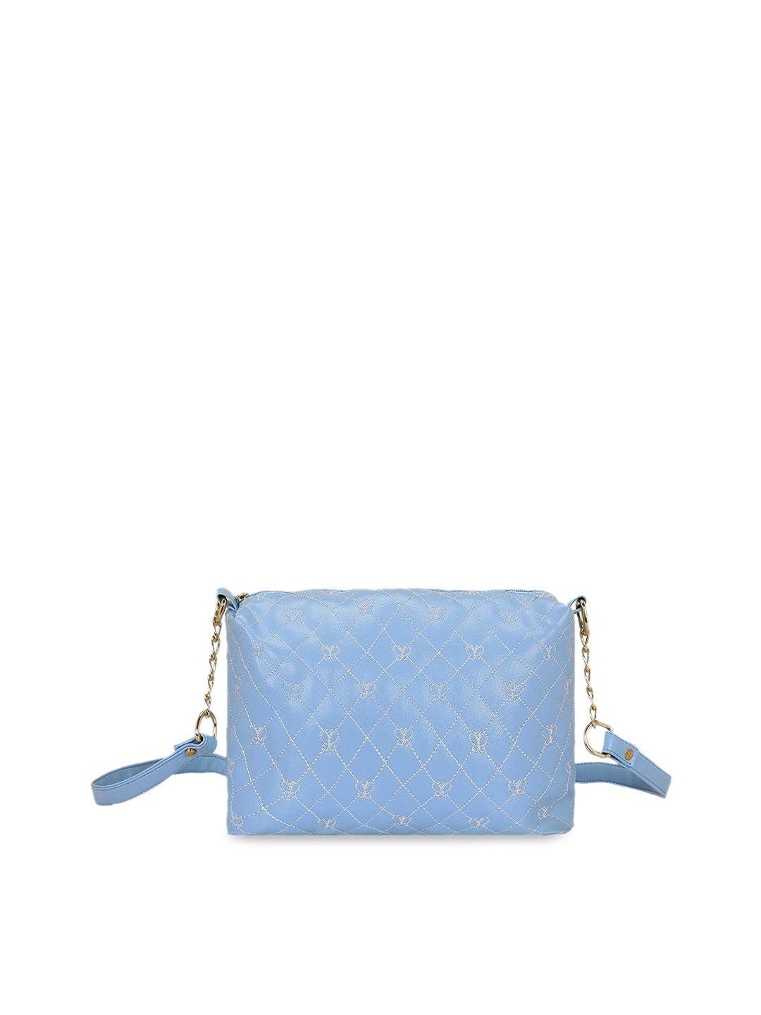kleio women blue textured sling bag