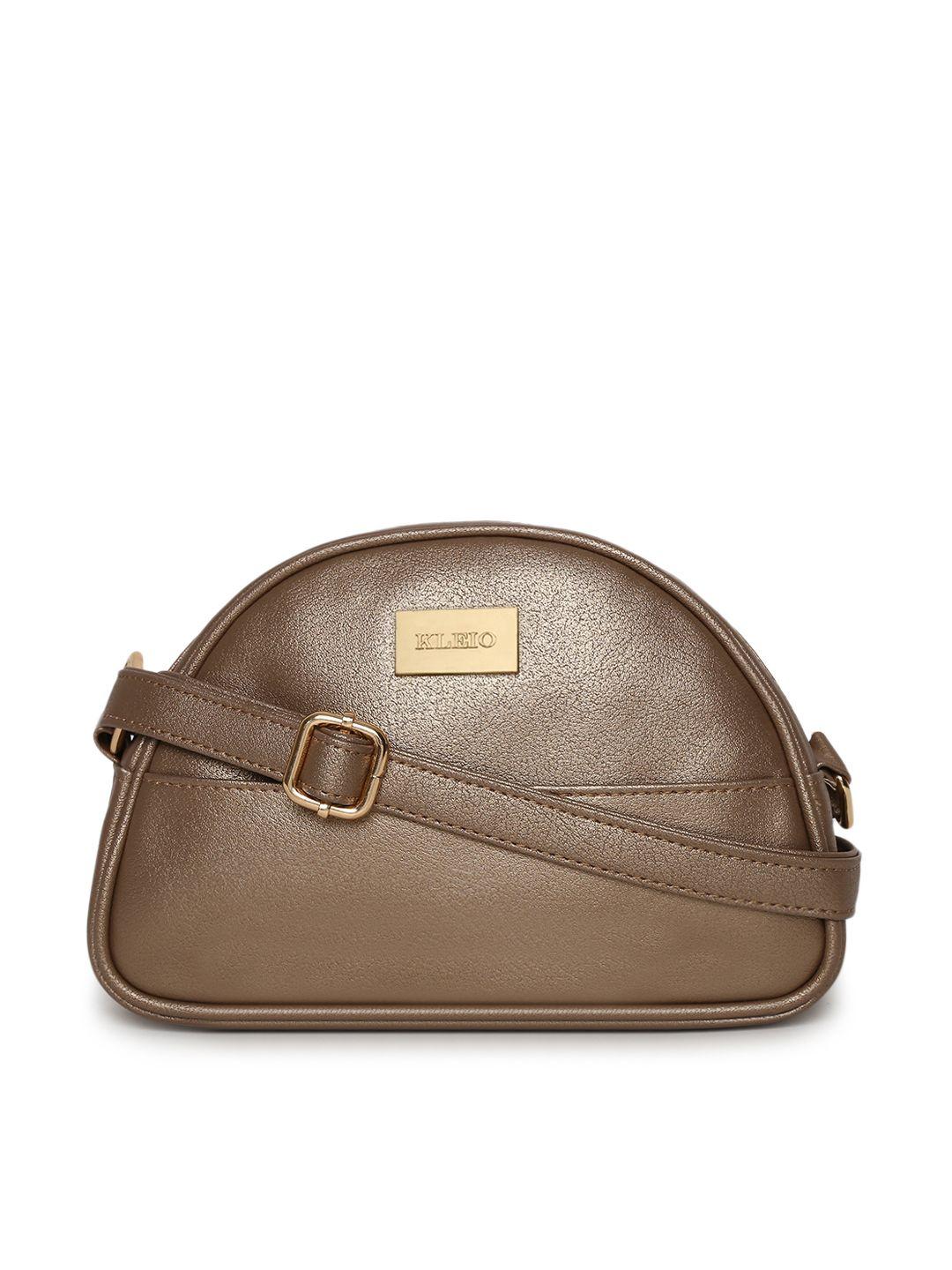 kleio women copper-toned solid sling bag