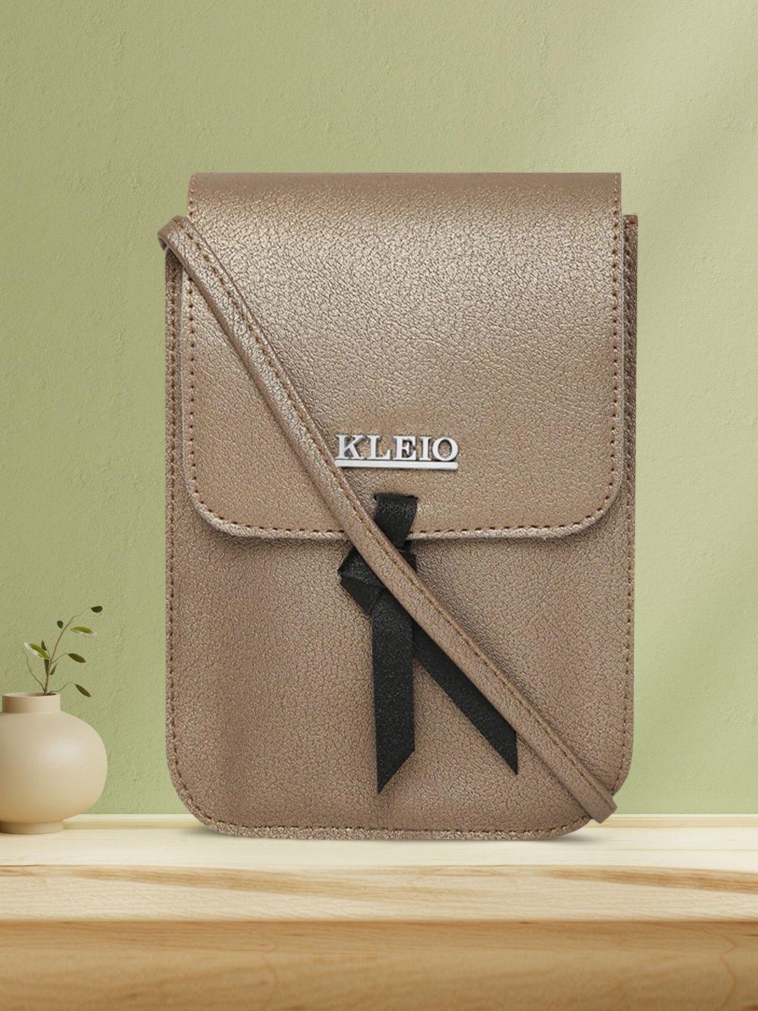 kleio women copper-toned solid sling bag