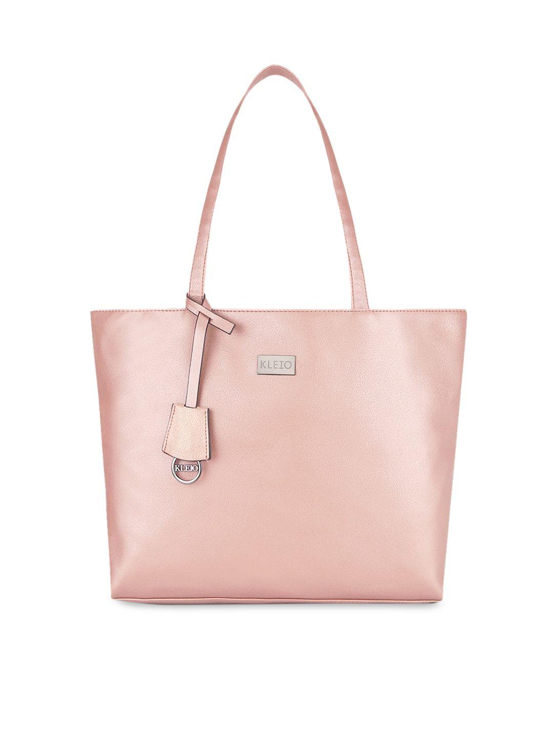 kleio women pink solid shoulder bag