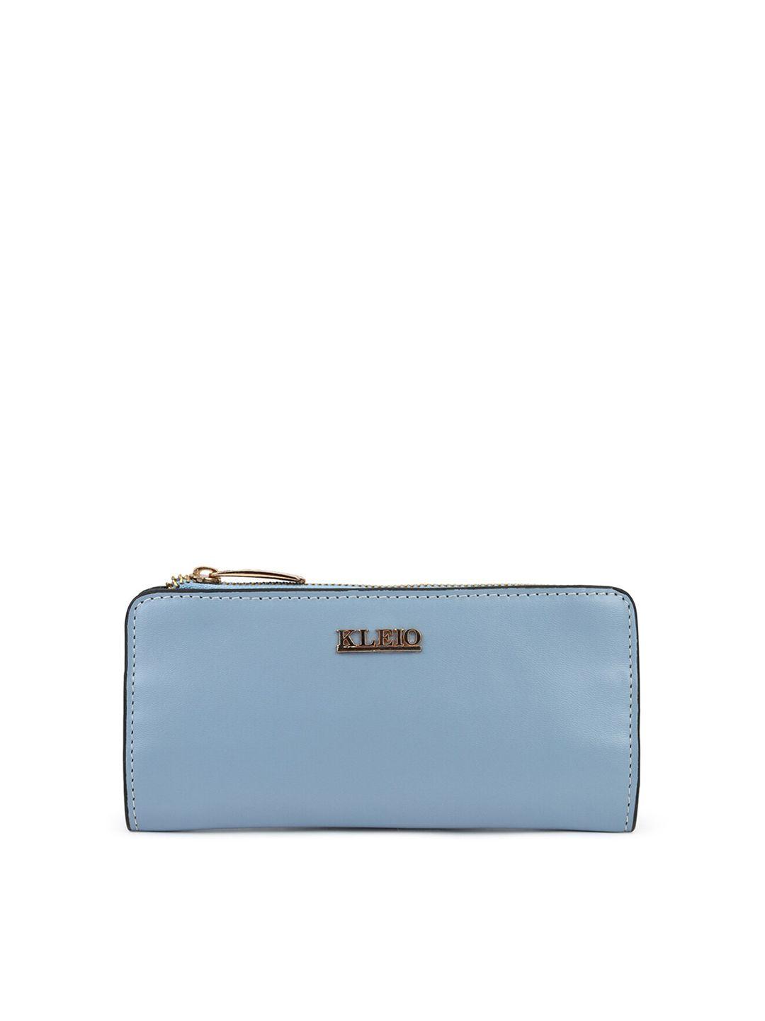 kleio women solid two fold wallet