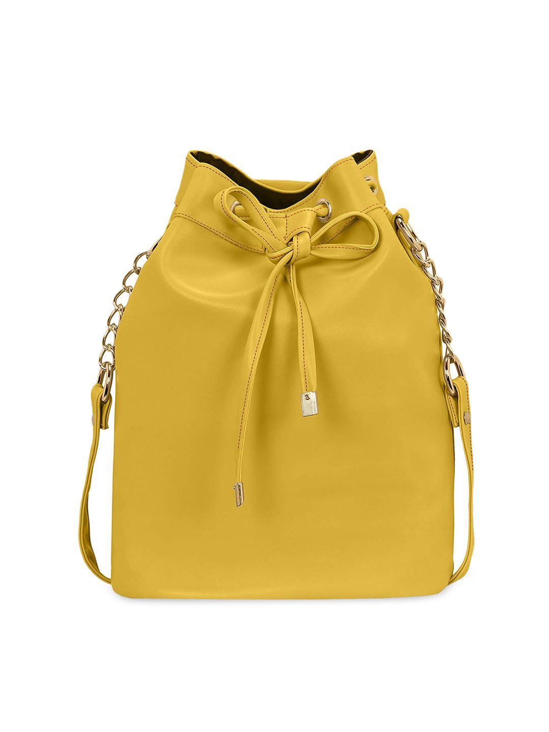 kleio yellow solid sling bag