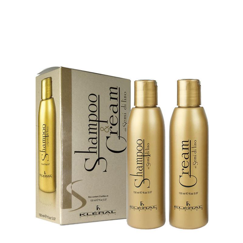 kleral kit duo ai semi di lino shampoo + cream (for dry & brittle hair)