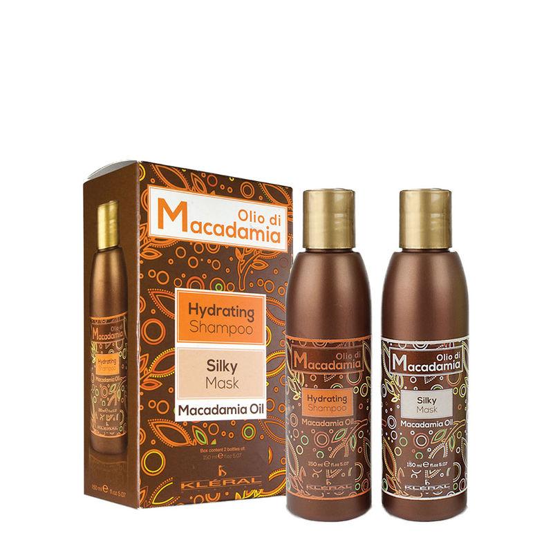 kleral kit duo olio di macadamia (hydrating shampoo + silky hair mask)