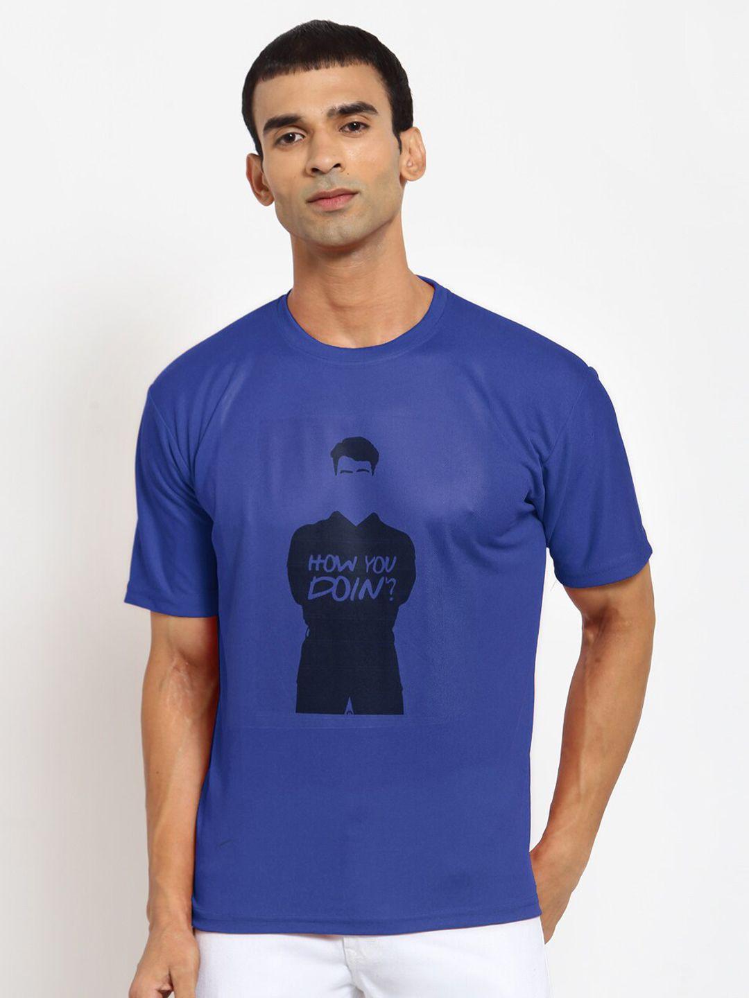klotthe men blue printed t-shirt