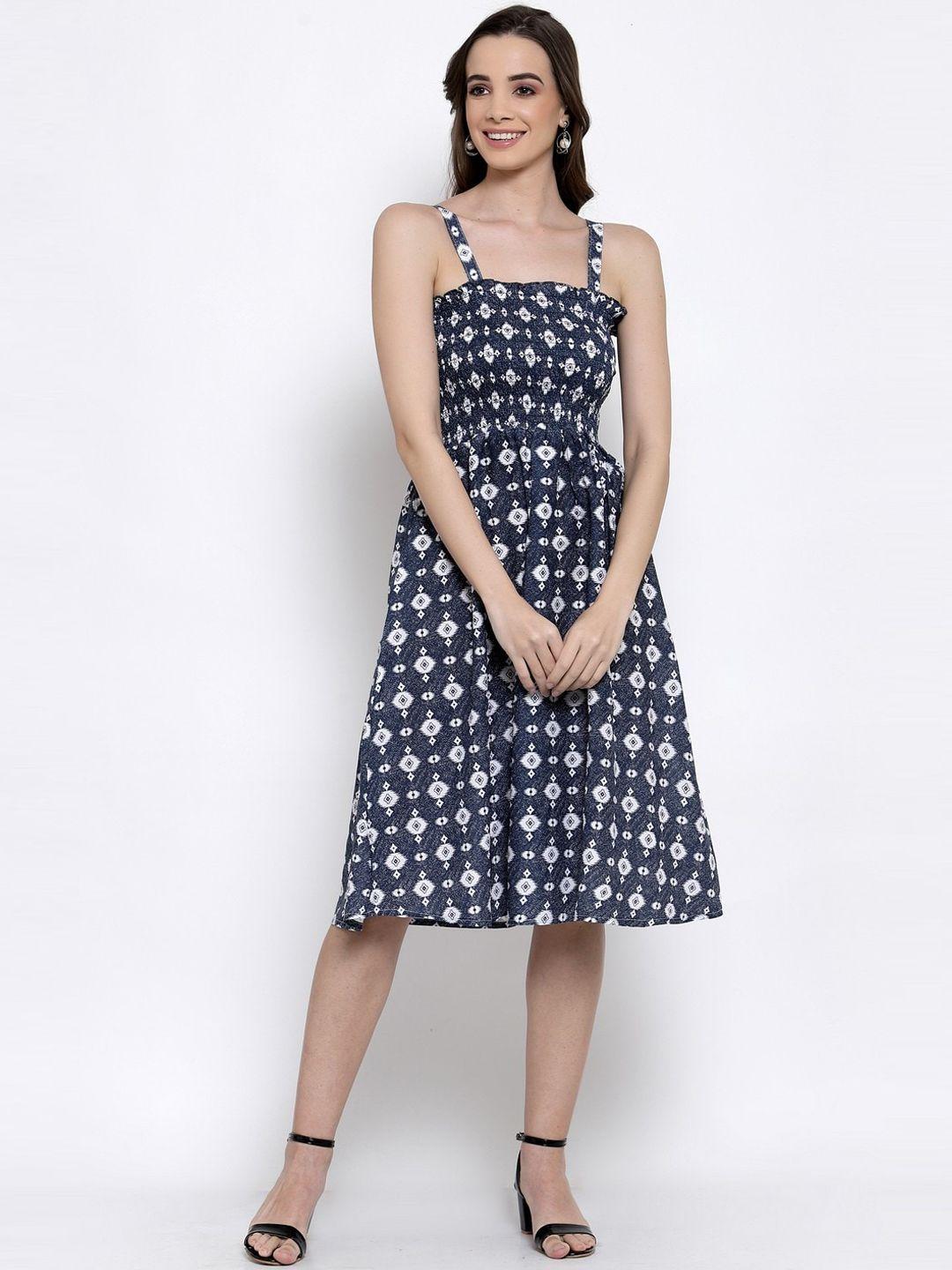 klotthe blue & white dress