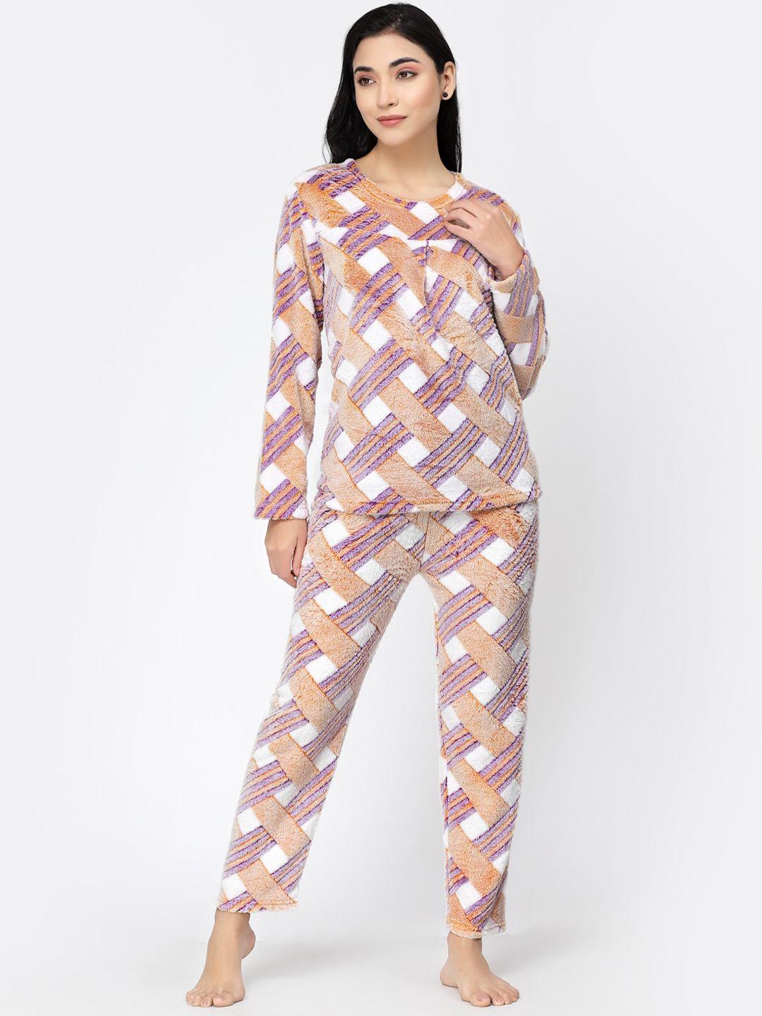 klotthe geometric printed night suit