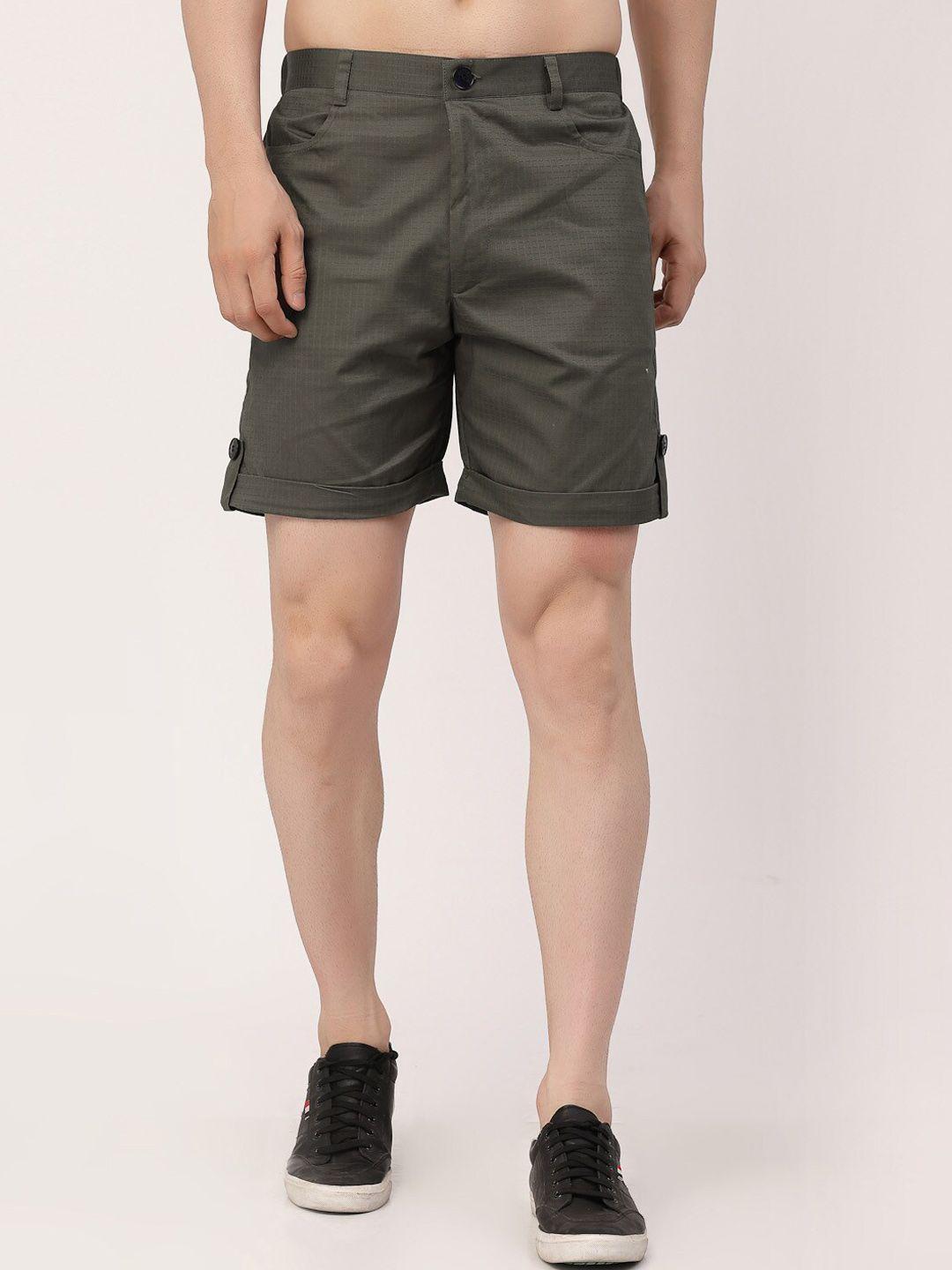 klotthe men checked mid-rise rapid-dry cotton shorts