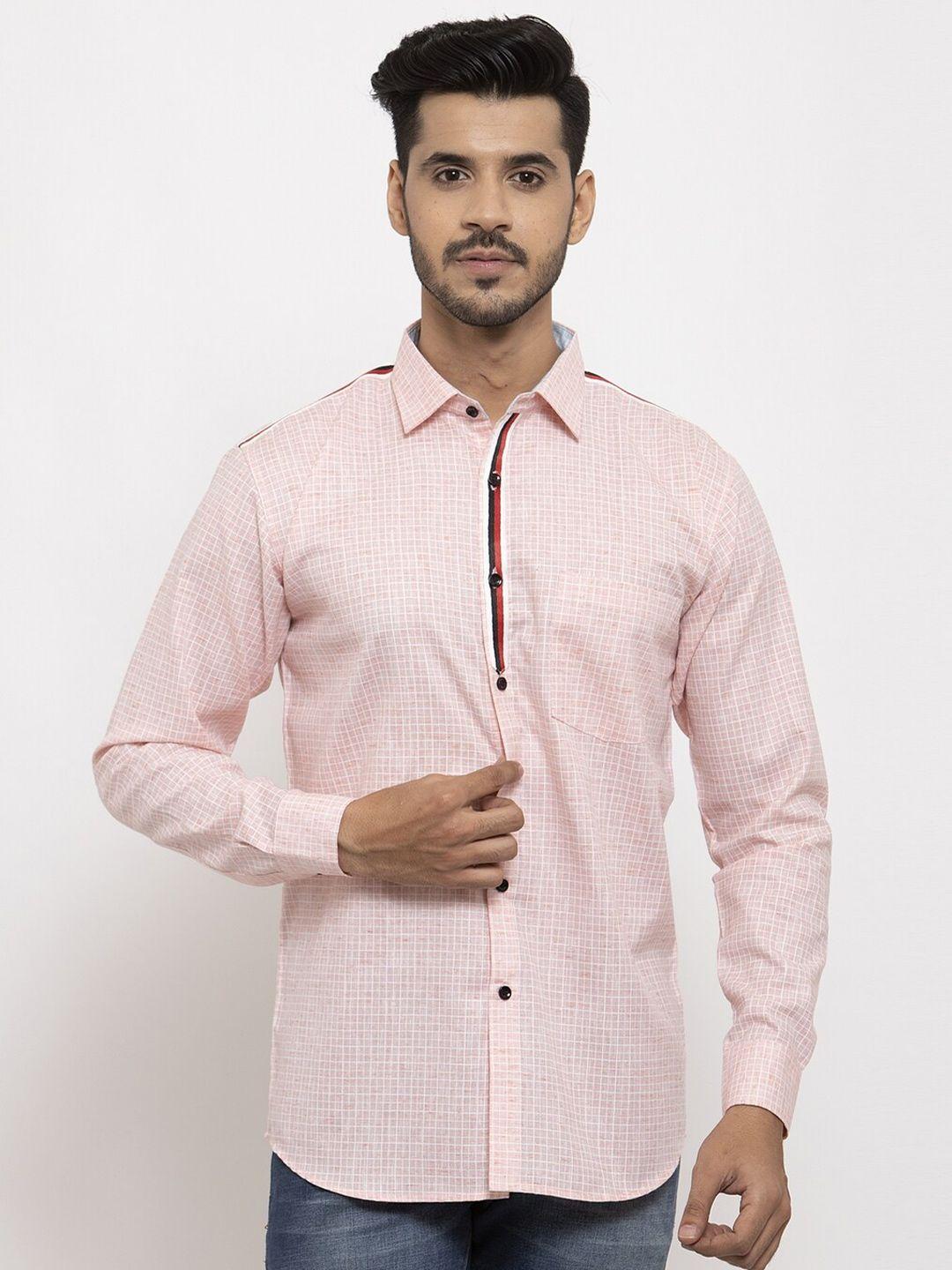 klotthe men comfort fit checked pure cotton casual shirt