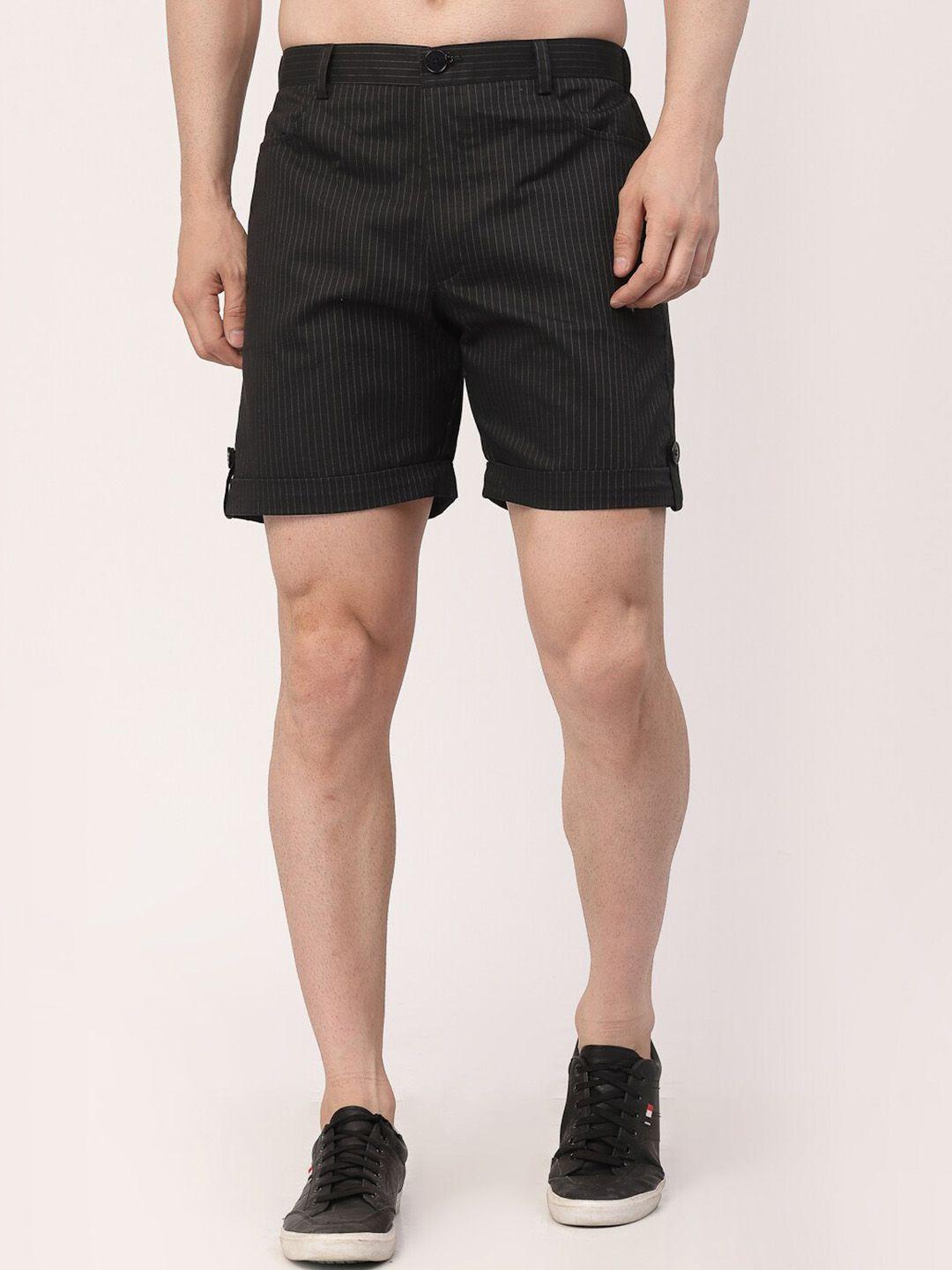 klotthe men striped mid-rise rapid-dry cotton shorts