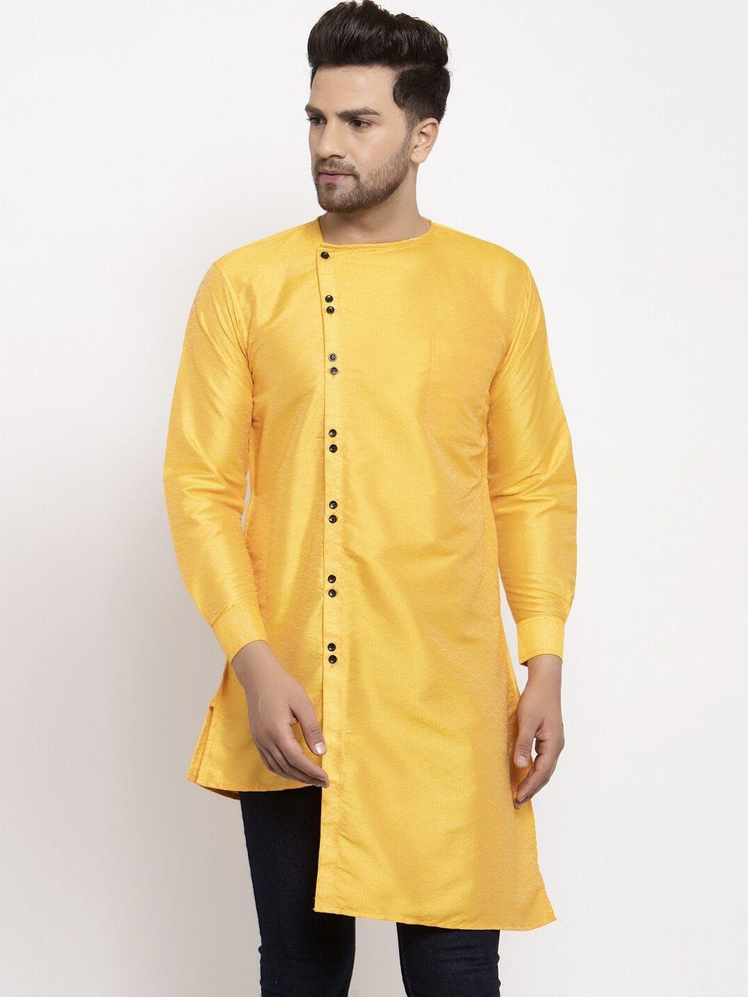 klotthe men yellow angrakha kurta