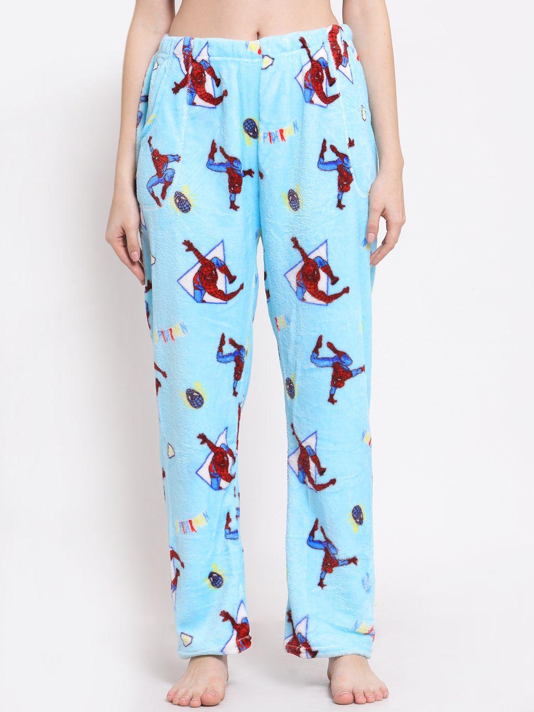 klotthe women blue printed lounge pants