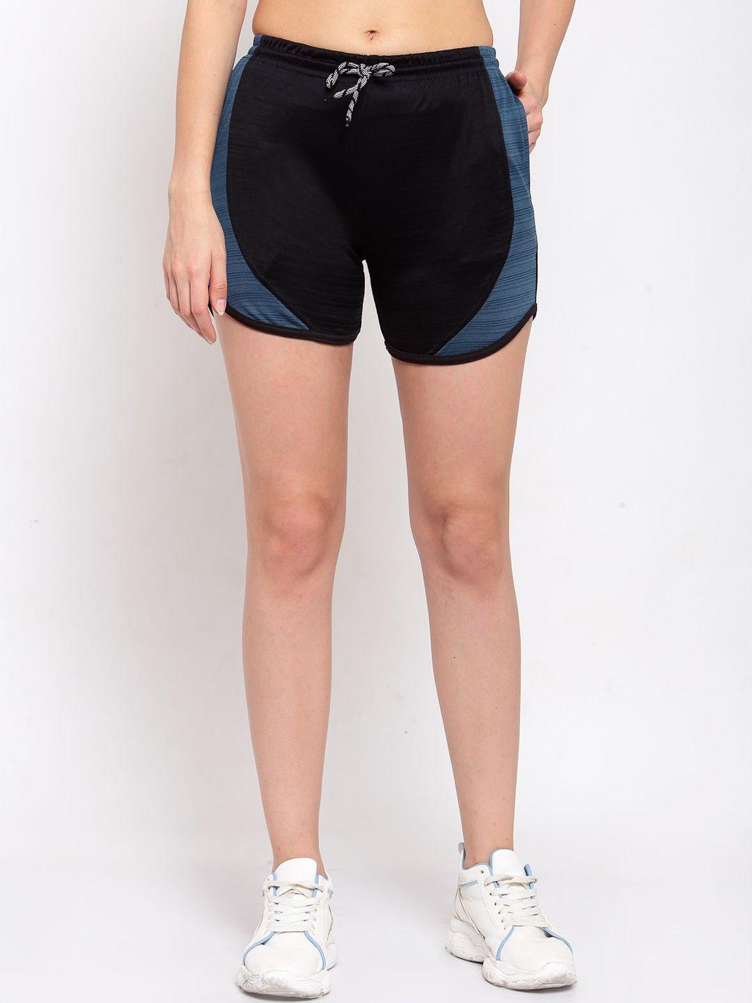 klotthe women colourblocked rapid dry sports shorts