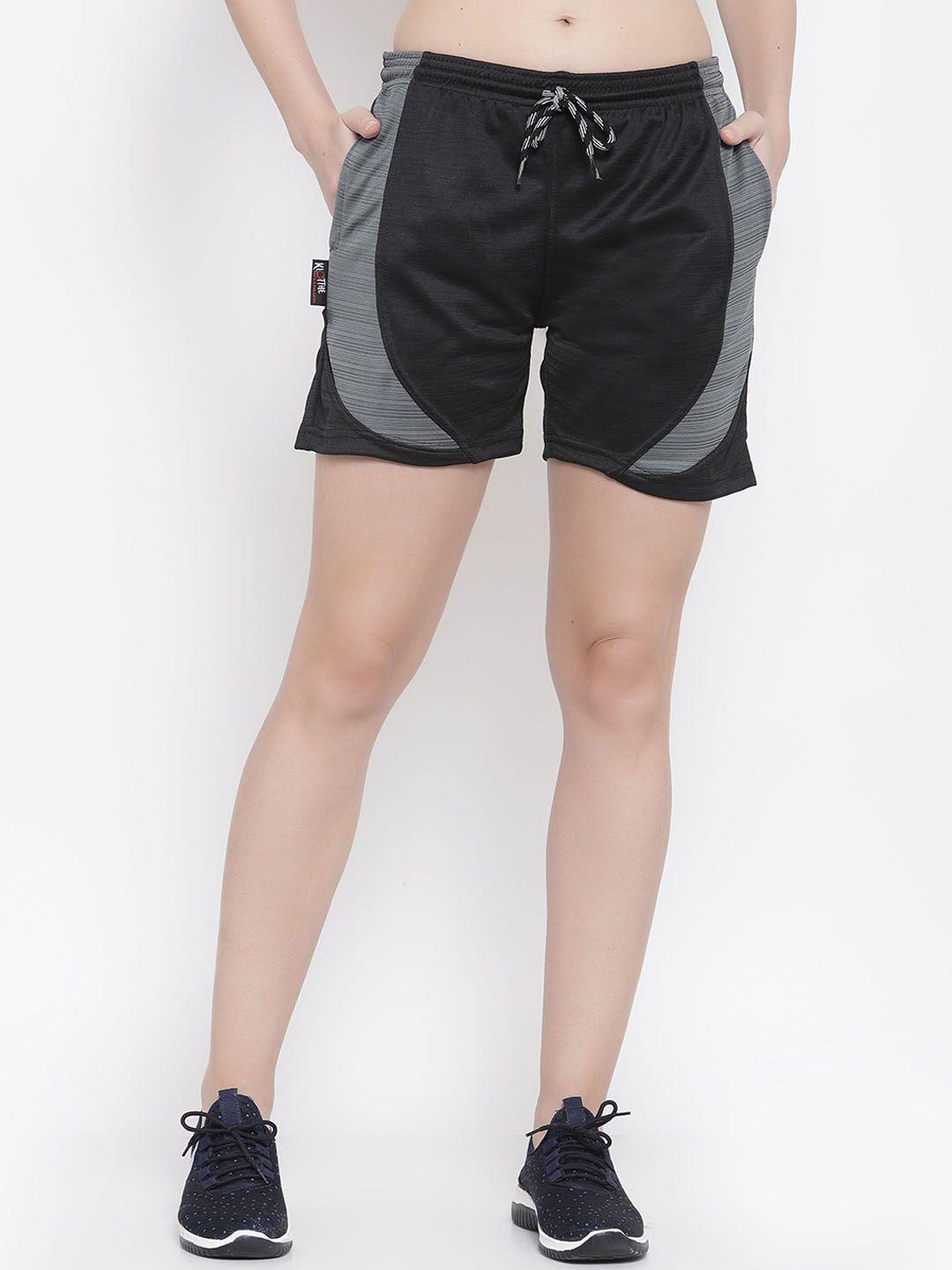 klotthe women colourblocked rapid dry sports shorts