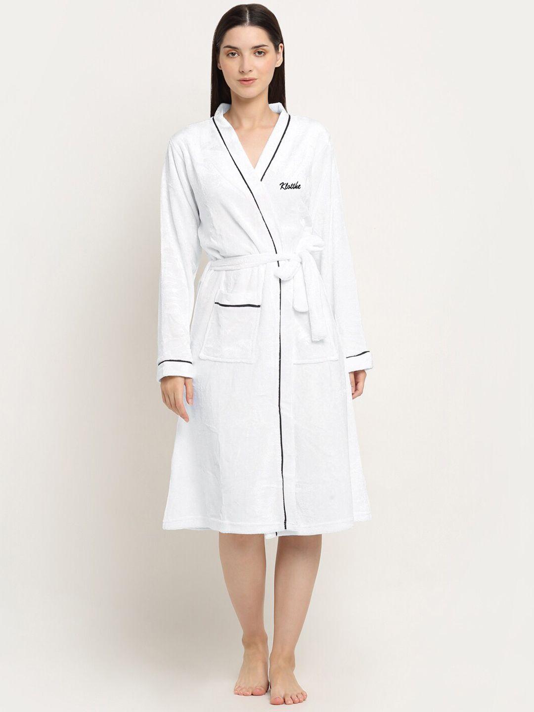 klotthe woolen bath robe with belt