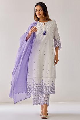 knee length viscose women's dupatta - purple