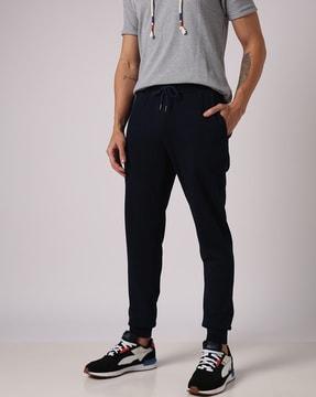 knit joggers with insert pocket