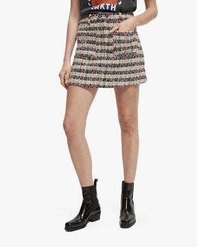 knit short a-line skirt