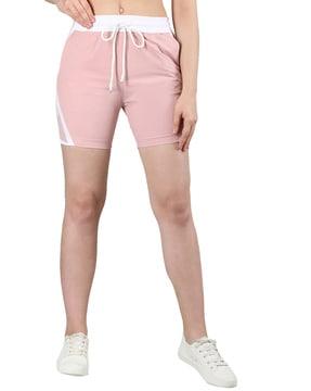 knit shorts with elasticated drawstring waist