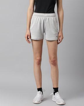 knit shorts with elasticated waist