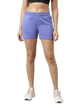 knit shorts with elasticated waistband