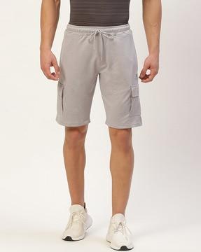 knit shorts with insert pockets