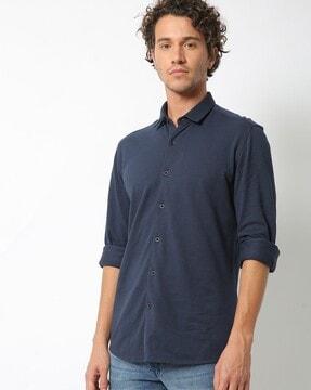 knit slim fit shirt