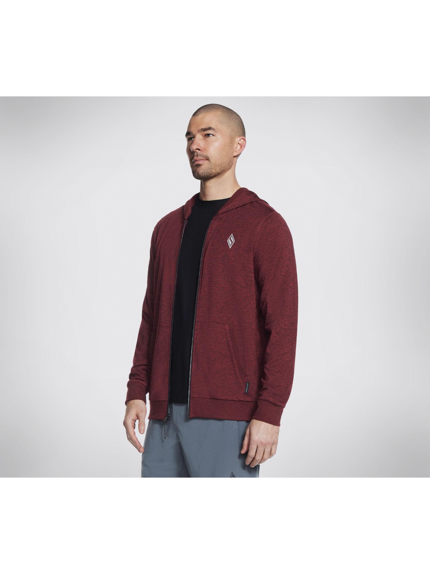 knits ultra go full zip hoodie maroon