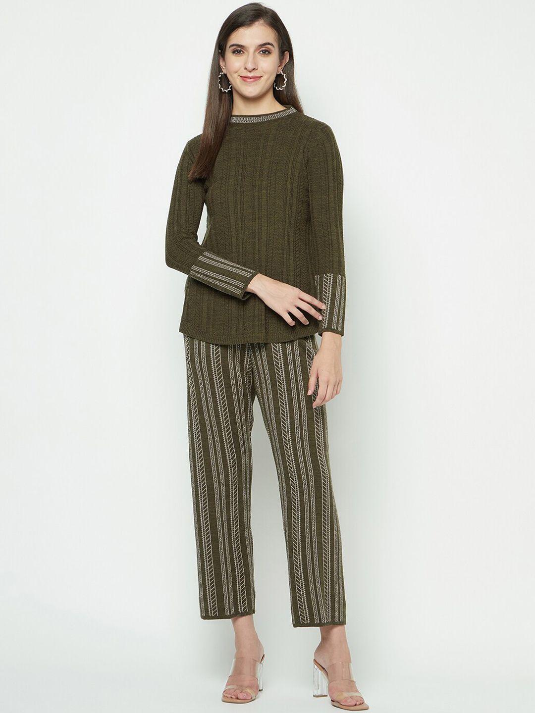 knitstudio duo-design round-neck sweater with trouser co-ords