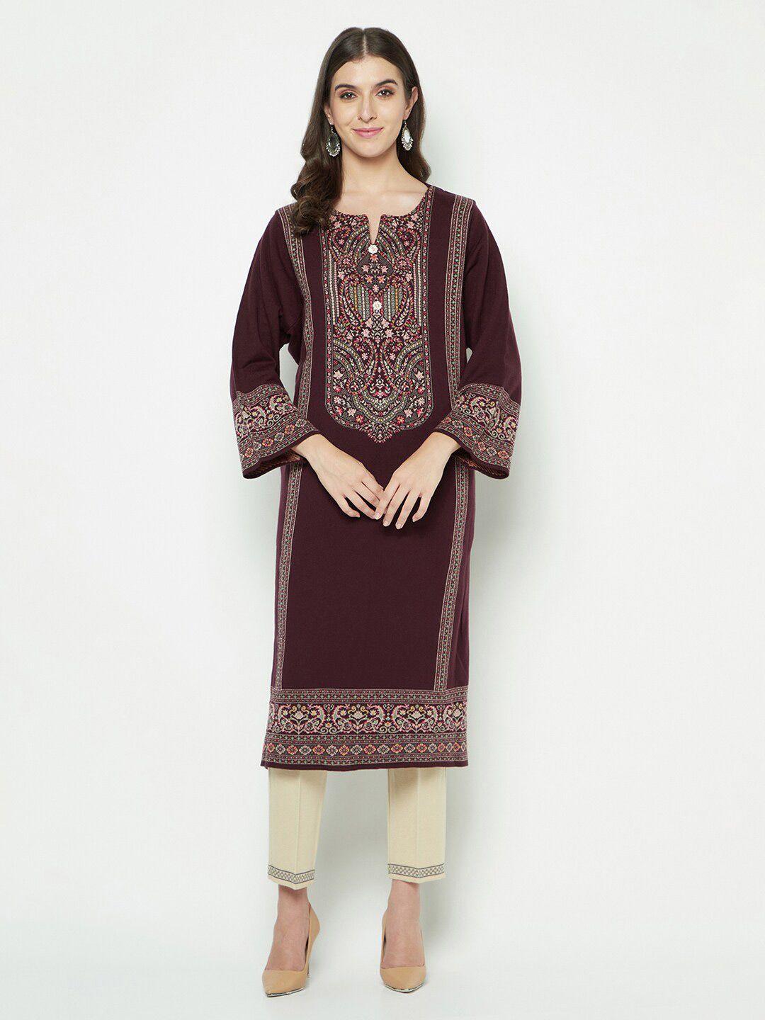 knitstudio ethnic motifs woven design knitted kurta