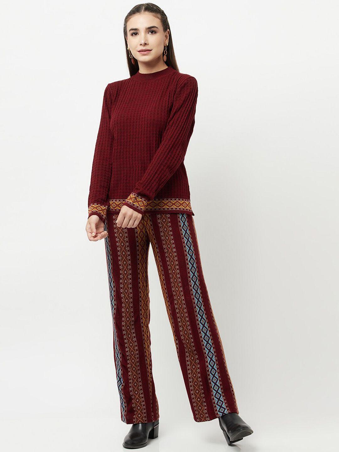 knitstudio self-design knitted acrylic sweater with trouser co-ords