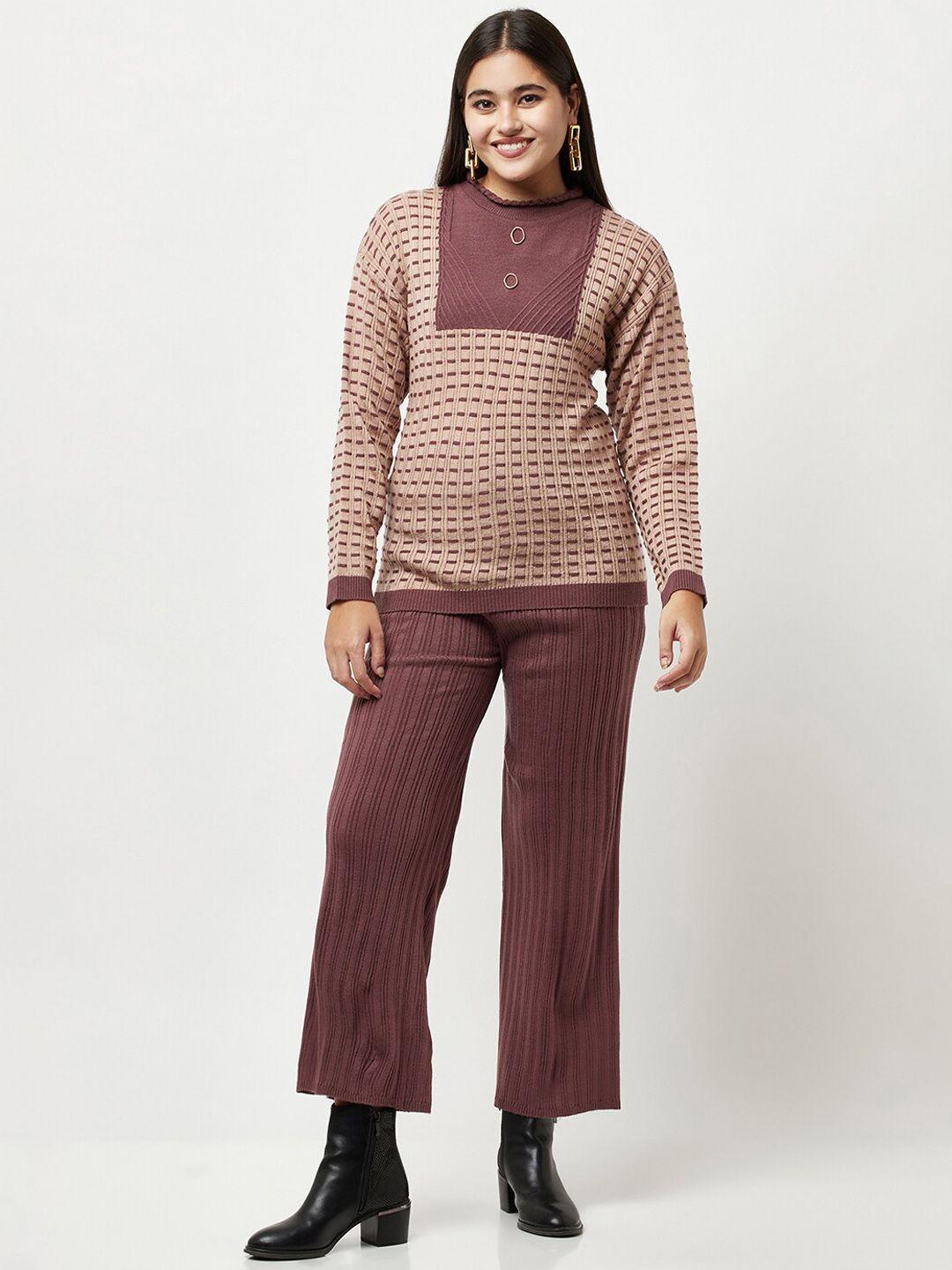 knitstudio self-design knitted sweater with flared trouser co-ords