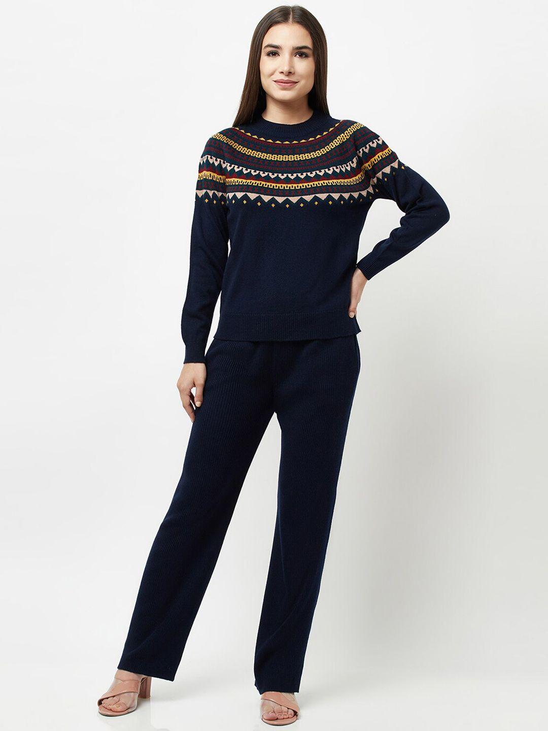 knitstudio self design sweatshirt & trackpants co-ord