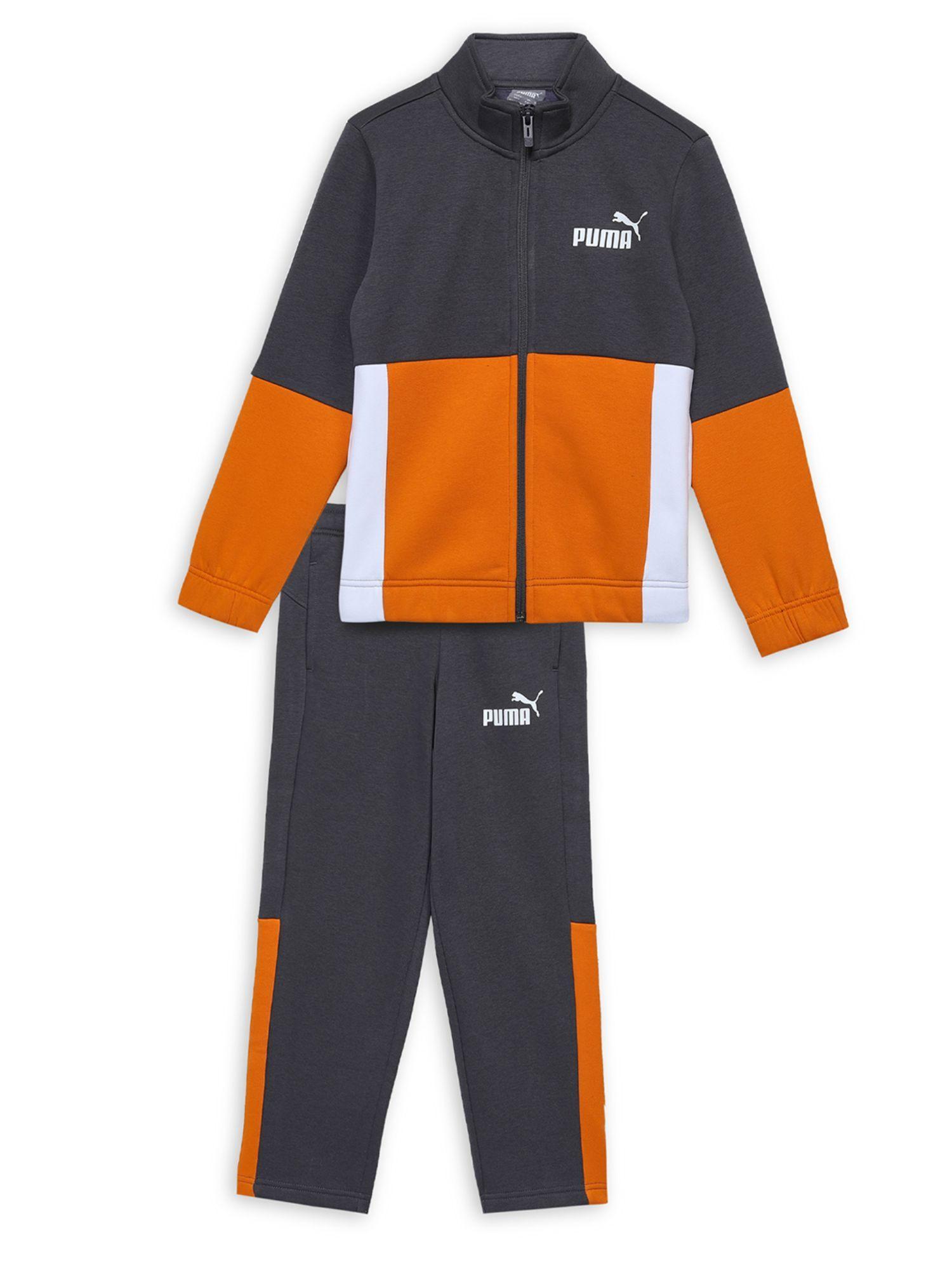 knitted boys grey track suit