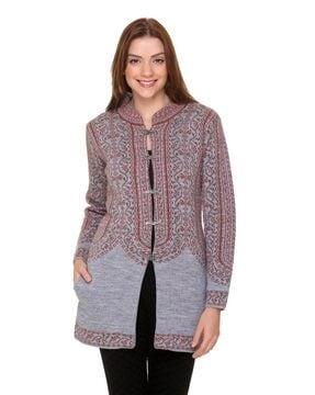 knitted cardigan with insert pockets