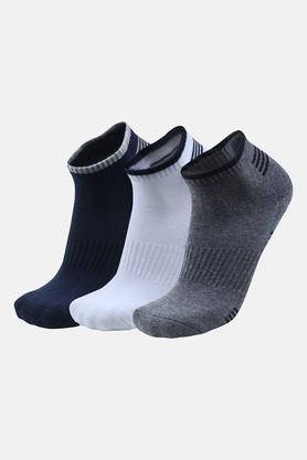 knitted cotton nylon spandex men's ankle socks - multi