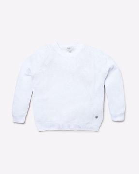 knitted crew-neck pullover