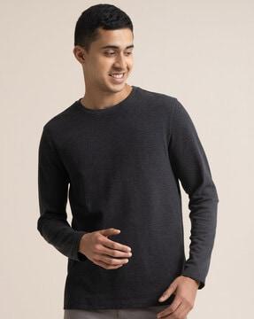 knitted crew-neck t-shirt